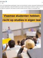 Pleidooi voor nederlandstalig onderwijs